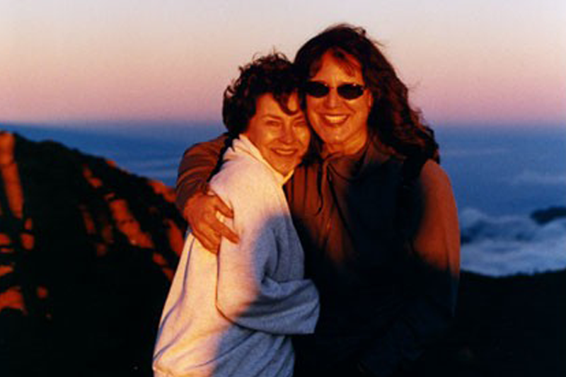 Pam Edstrom and Melissa Waggener Zorkin at the ocean