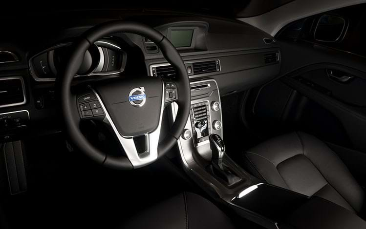 Interior of Volvo car