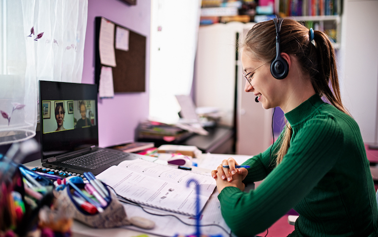 EdTech in 2020 - woman in video call meeting